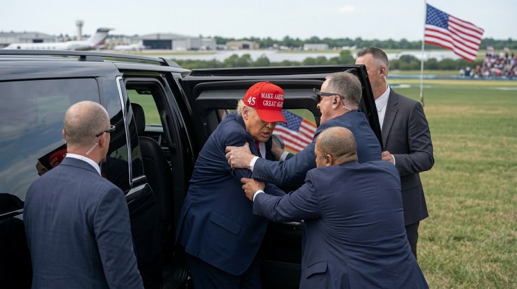 Trump shot again
