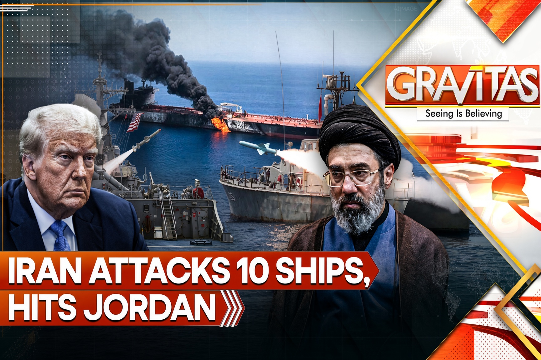 Iran attacks ships Jordan base US sinks oil tankers