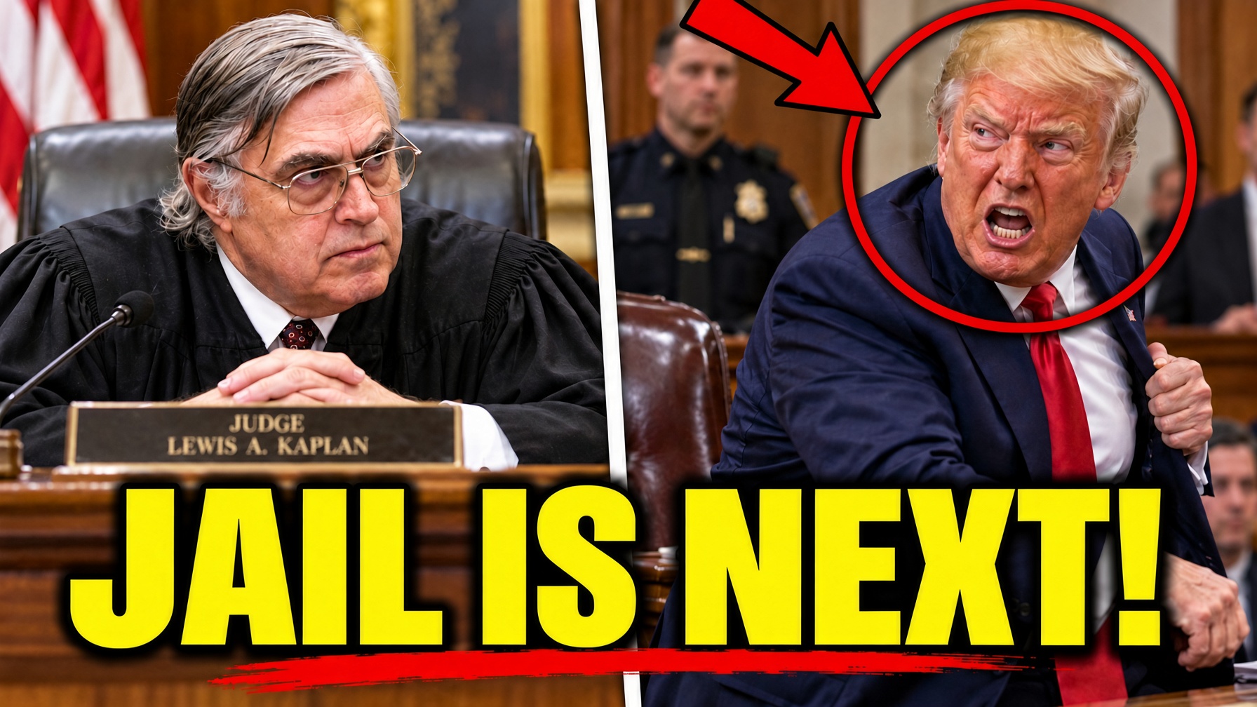 Trump storms out judge threatens attorney jail