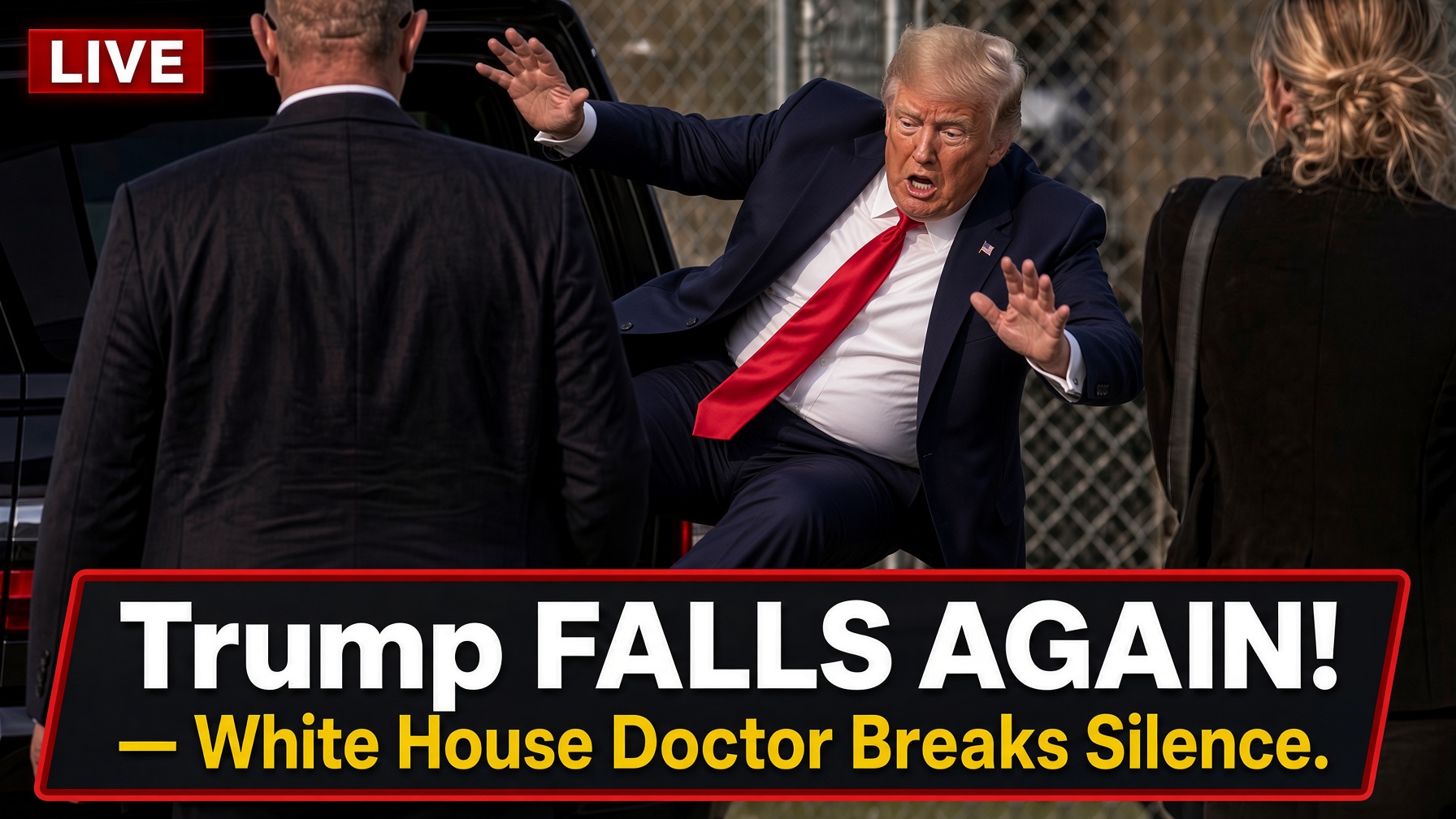 Trump falls