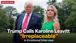 Trump Calls Leavitt ‘Irreplaceable’ in Emotional Interview