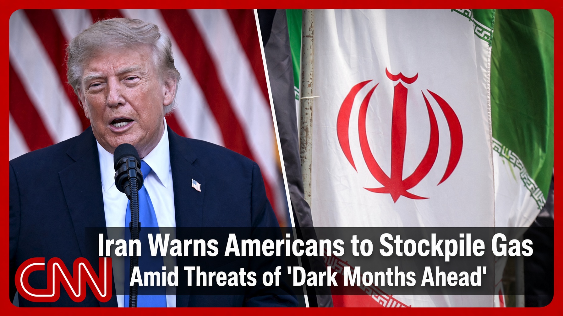 Iran warns Americans stockpile gas dark months